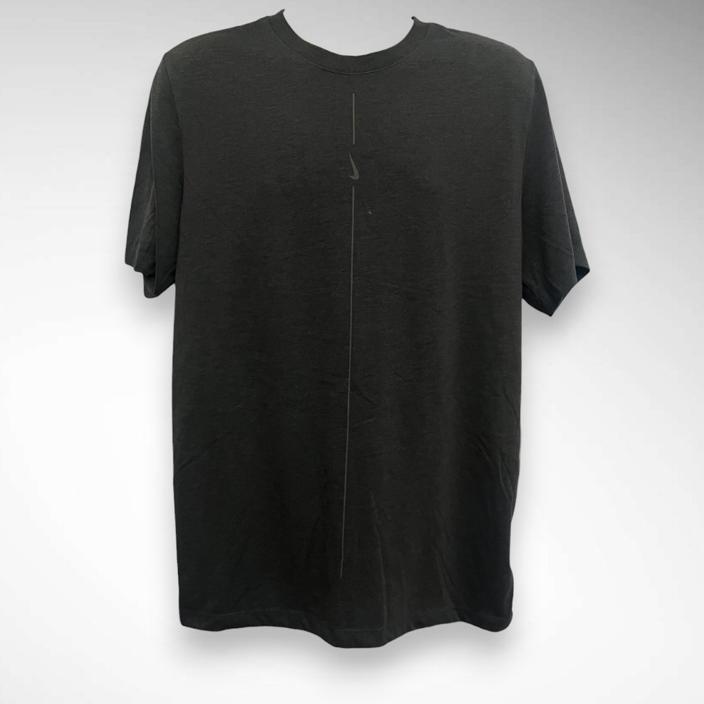THE NIKE TEE Black Short Sleeve‎ Swoosh Logo Front T-Shirt Large | EUC